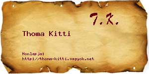 Thoma Kitti névjegykártya